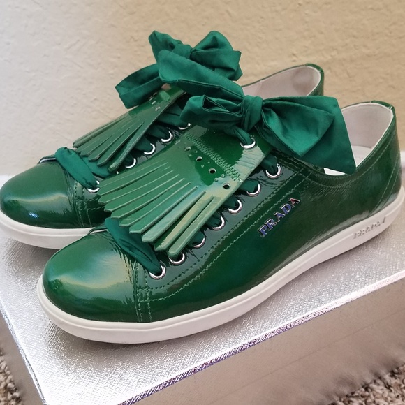 Prada Shoes - Prada Green Sneakers